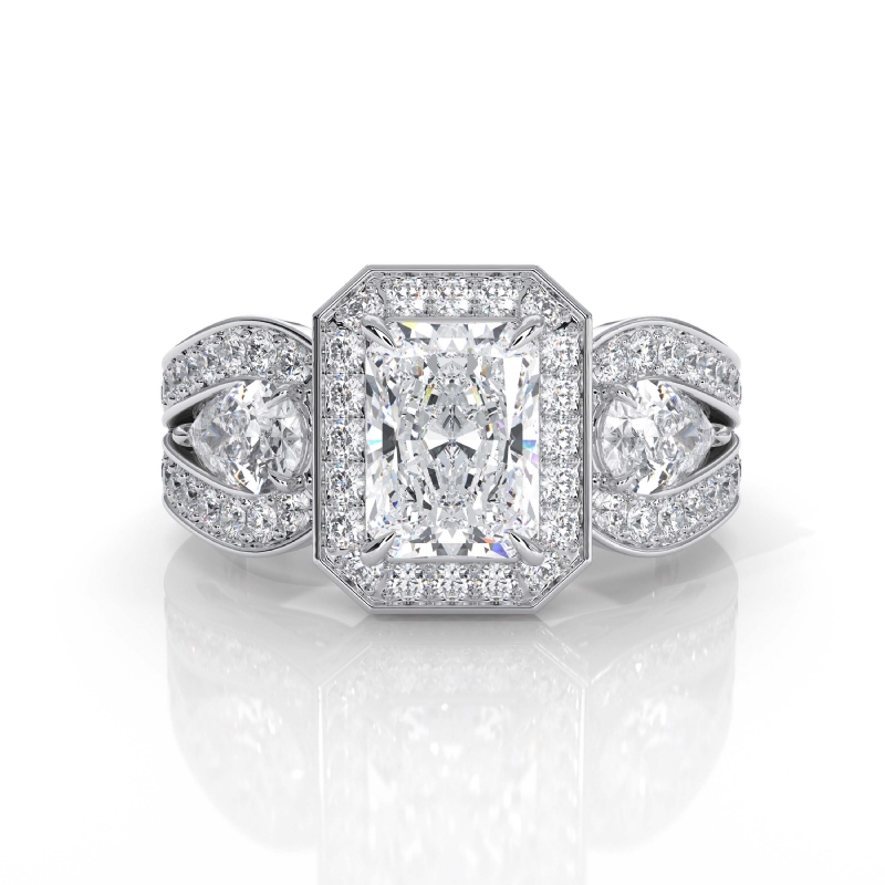  diamond Ring 14k Gold White