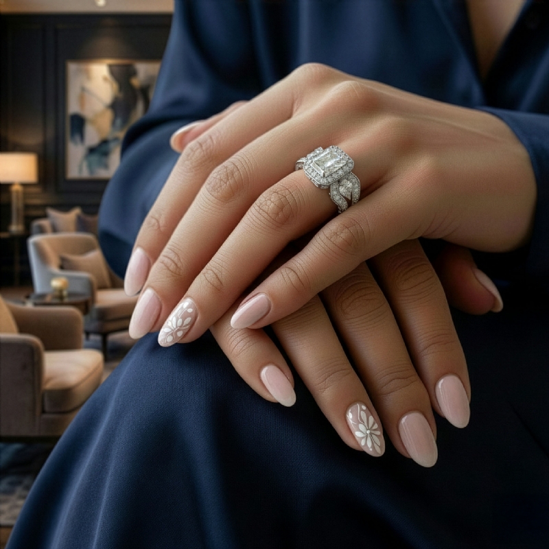  diamond Ring 14k Gold White