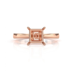 4g Diamond 4 Prong Solitaire Engagement Ring Setting 14k Rose Gold Semi Mount