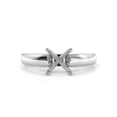 5.5g Diamond Solitaire Semi Mount Engagement Ring Cathedral Setting 14k Wh Gold