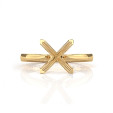 6g Princess SemiMount Diamond Solitaire Engagement Setting Ring 18k Gold Yellow