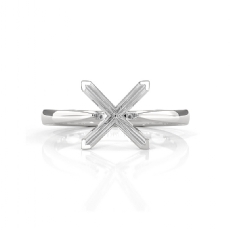 4.5g Princess SemiMount Diamond Solitaire Engagement Setting Ring 14k White Gold