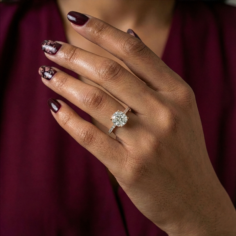  diamond Ring 18k Rose Gold