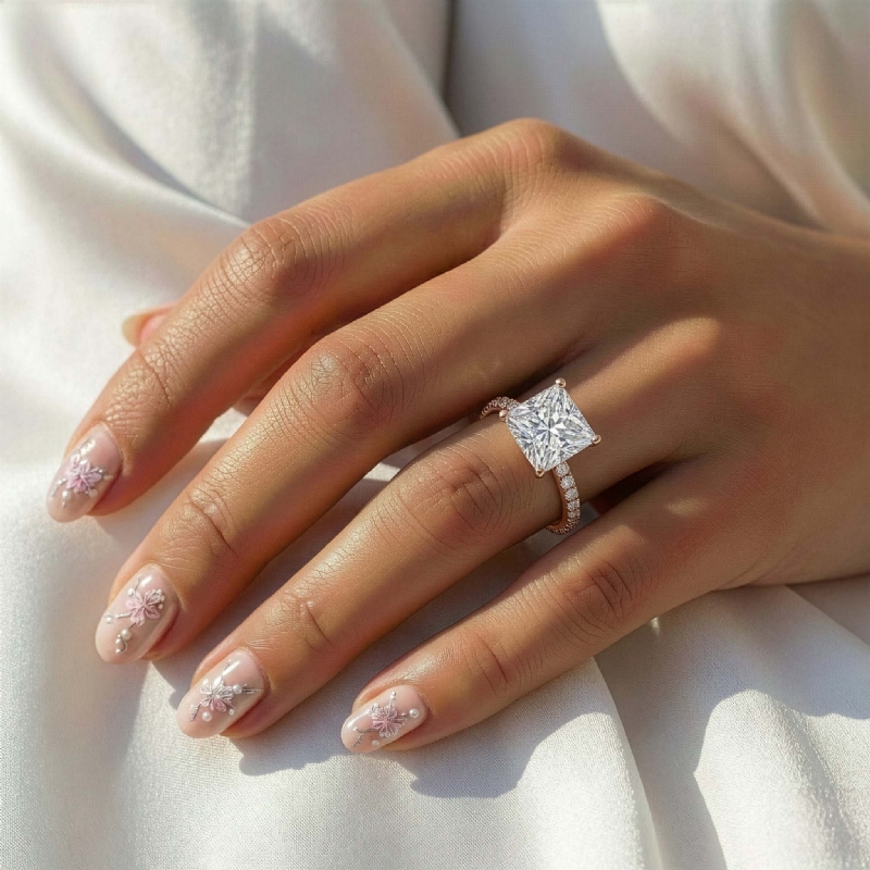  diamond Ring 18k Rose Gold