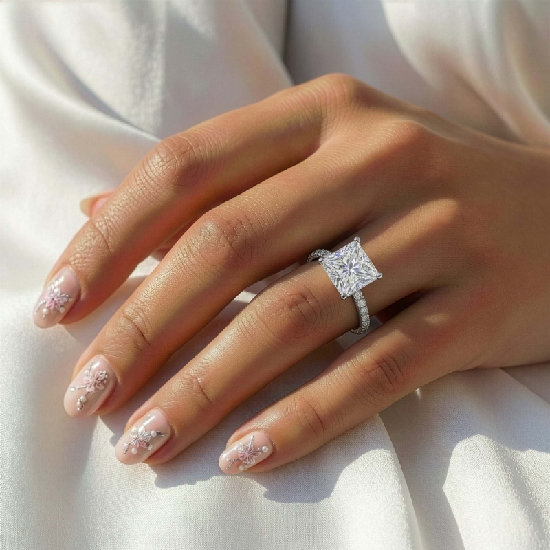  diamond Ring 14k Gold White