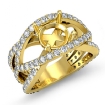1.2Ct Diamond Engagement Ring Round Semi Mount Halo Pave Setting 18k Yellow Gold - javda.com 
