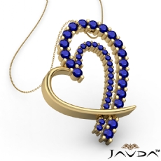 Round Diamond Heart Pendant 14k Gold Yellow  (0.68Ct. tw.)