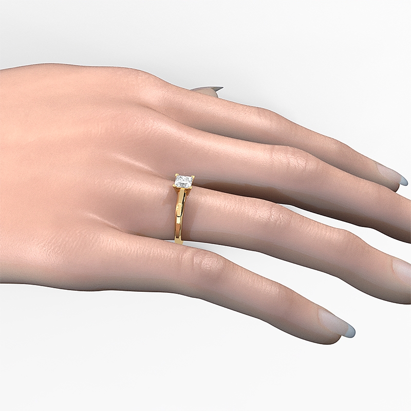  diamond Ring 18k Gold Yellow