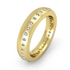 Dome Bezel Set Men's Diamond Eternity Wedding Band in 14k Gold Yellow  (0.5Ct. tw.)