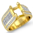 1.7Ct Round & Princess Diamond Engagement Invisible Setting Ring 18k Yellow Gold - javda.com 