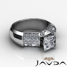 Sidestone Invisible Set diamond Ring 14k Gold White