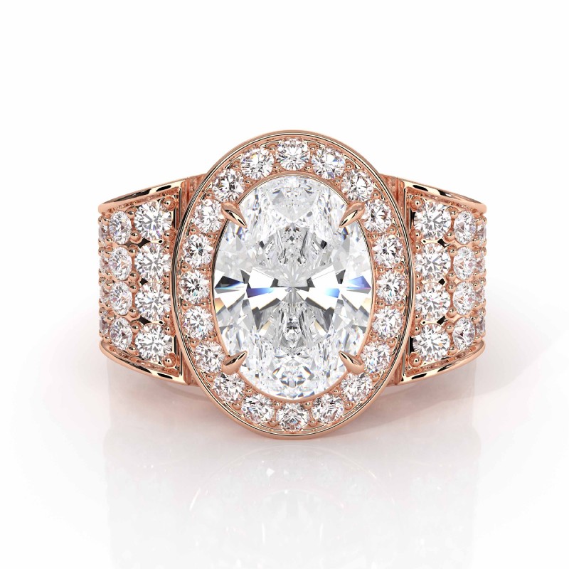  diamond Ring 14k Rose Gold