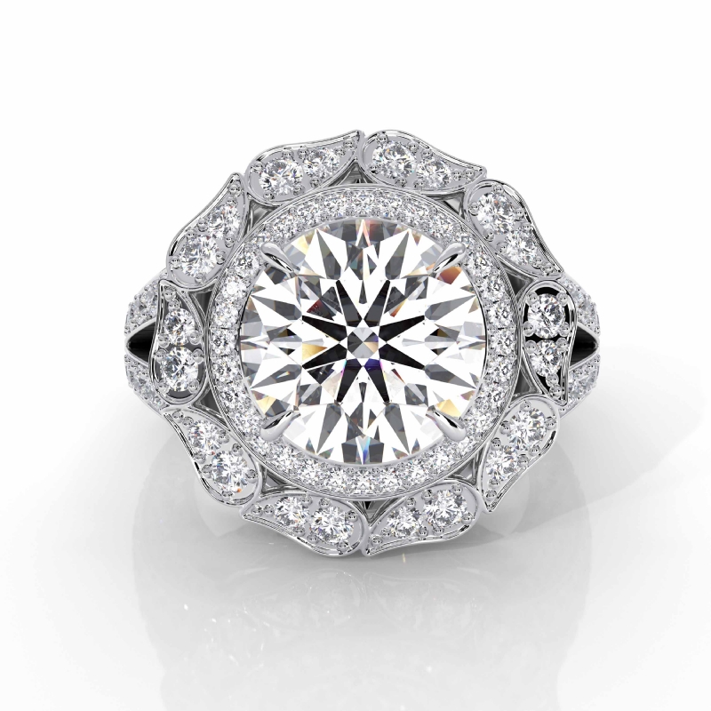  diamond Ring 14k Gold White