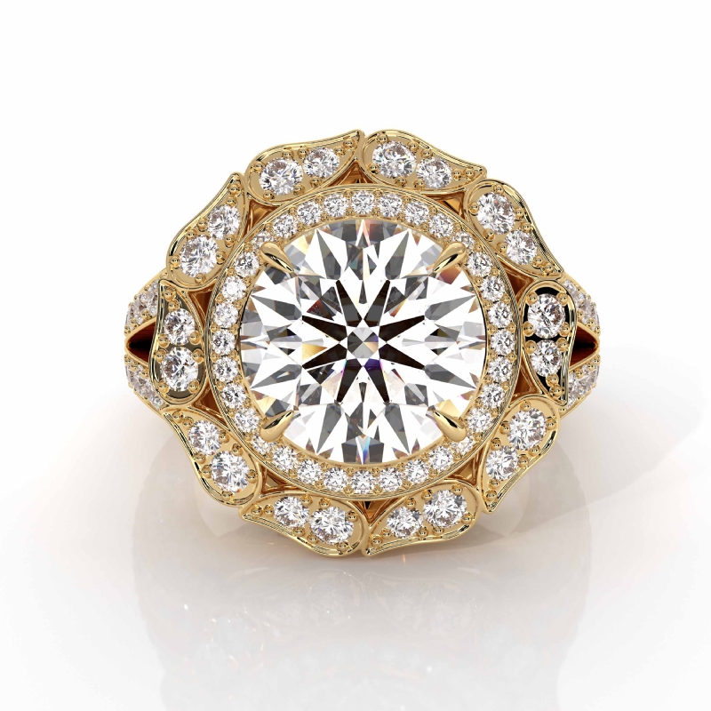  diamond Ring 18k Gold Yellow