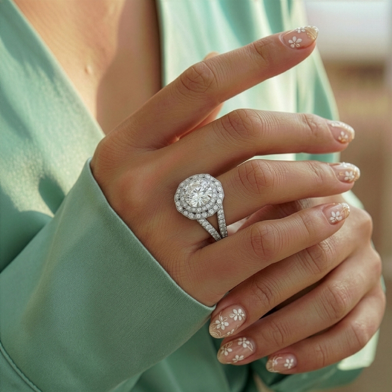  diamond Ring 14k Gold White