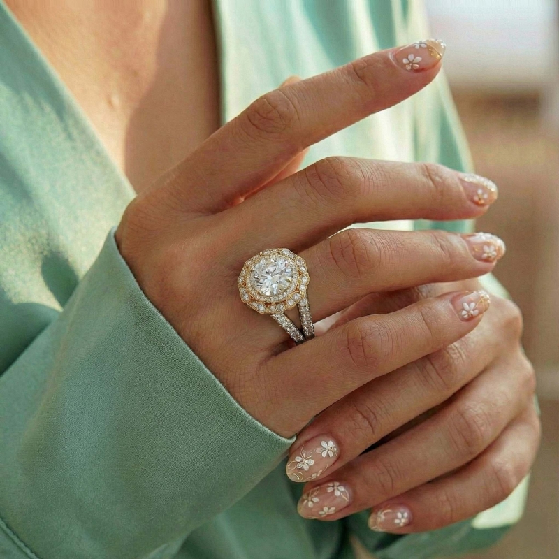  diamond Ring 18k Gold Yellow