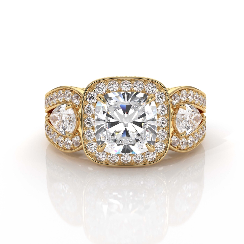  diamond Ring 18k Gold Yellow