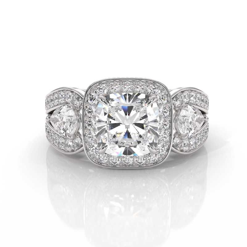  diamond Ring 14k Gold White