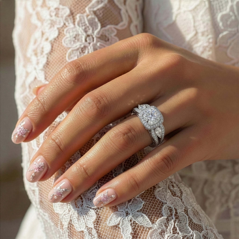  diamond Ring 14k Gold White