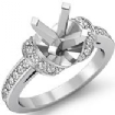 0.5Ct Antique Diamond Engagement Ring Round Semi Mount 14k Gold White Setting