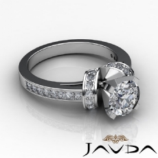 Knot Style Pave Setting diamond Ring 14k Gold White