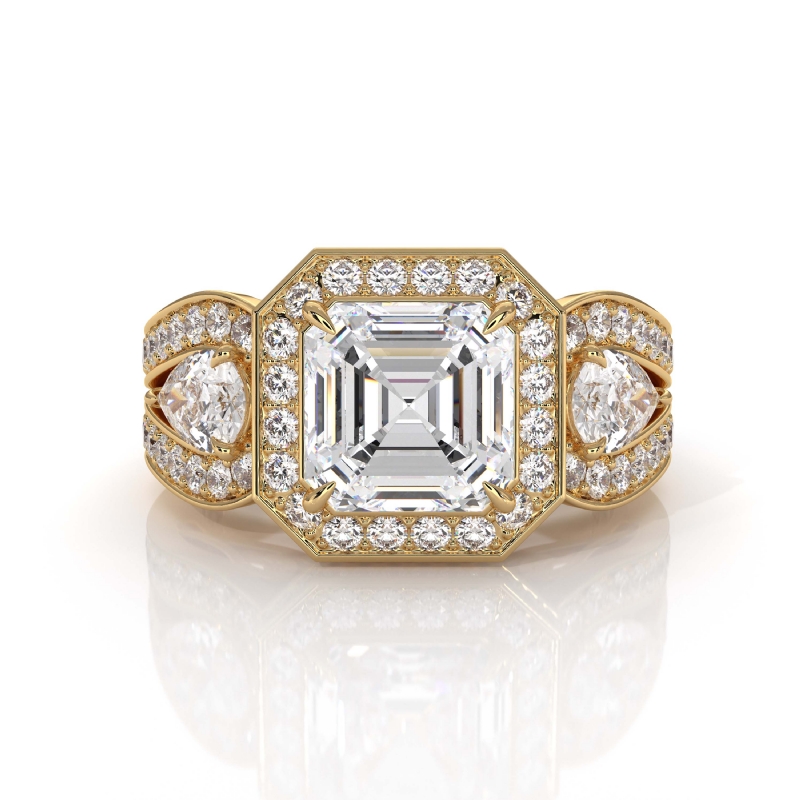  diamond Ring 18k Gold Yellow