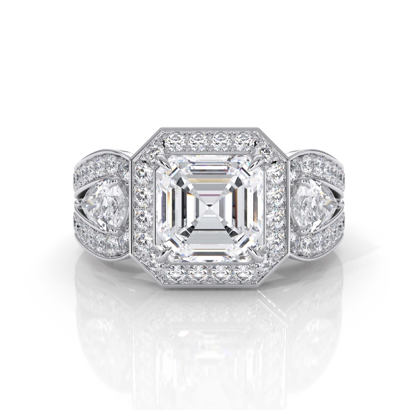  diamond Ring 14k Gold White