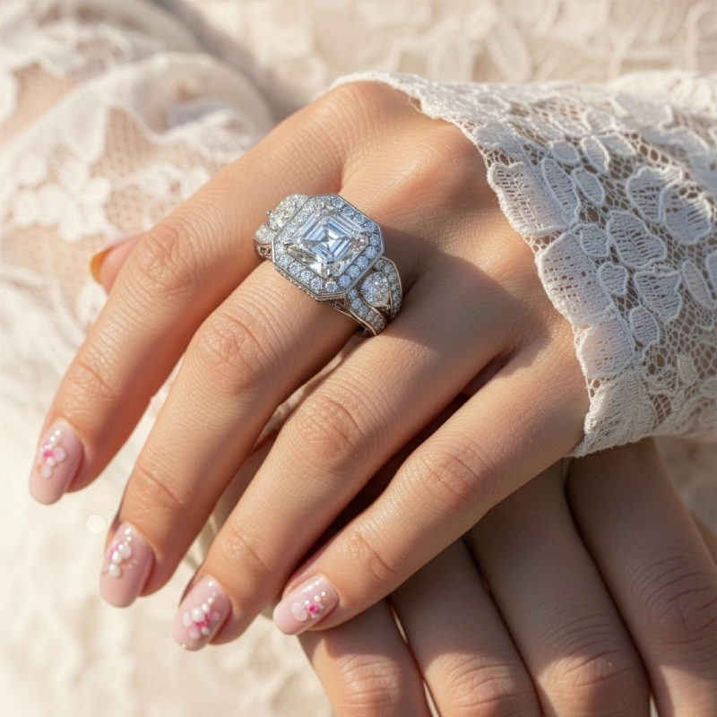  diamond Ring 14k Gold White