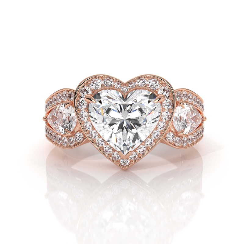  diamond Ring 18k Rose Gold