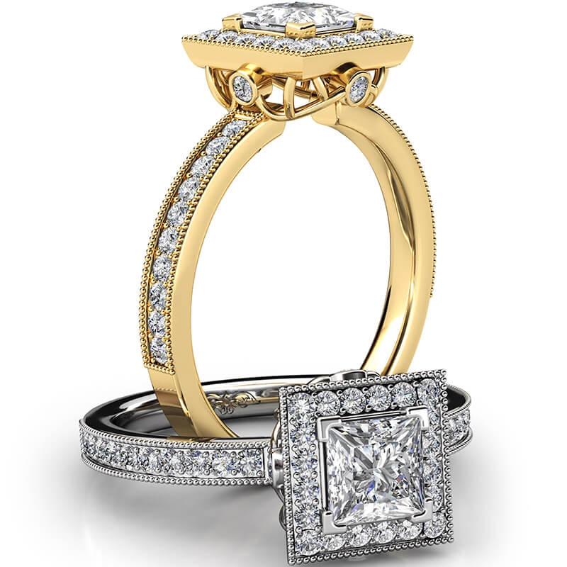  diamond Ring 14k Gold Yellow