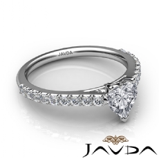Prong Setting Sidestone diamond Ring Platinum 950