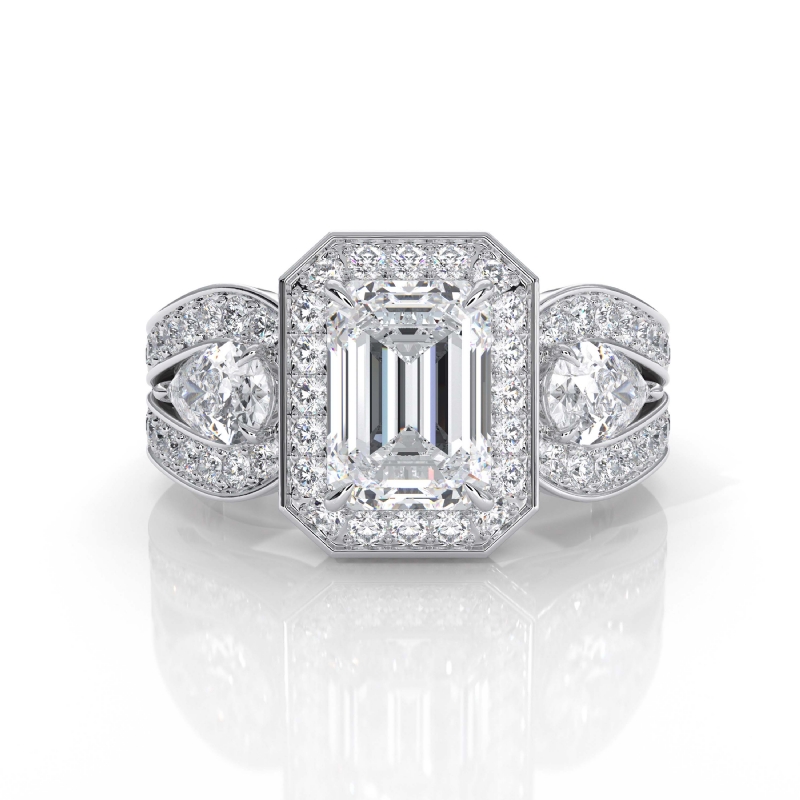  diamond Ring 14k Gold White