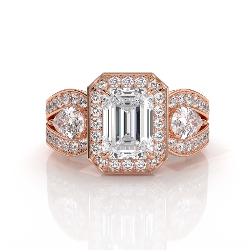  diamond Ring 18k Rose Gold