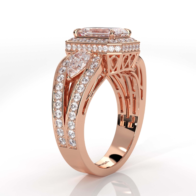  diamond Ring 18k Rose Gold