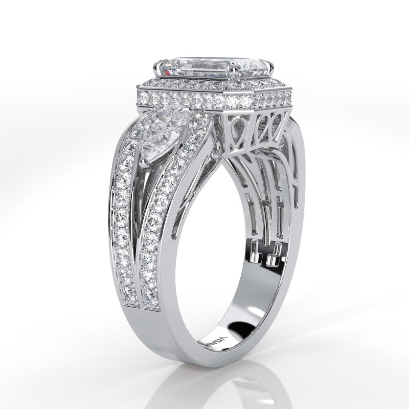  diamond Ring 14k Gold White