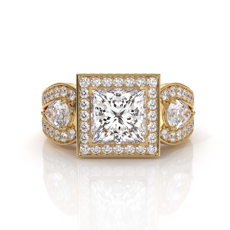  diamond Ring 14k Gold Yellow