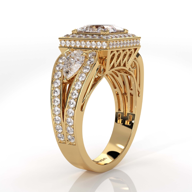  diamond Ring 14k Gold Yellow