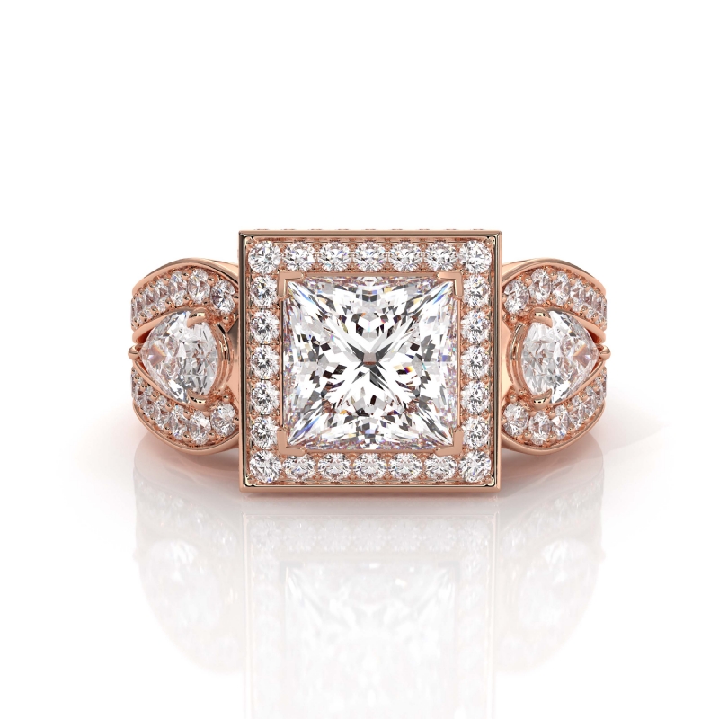  diamond Ring 14k Rose Gold