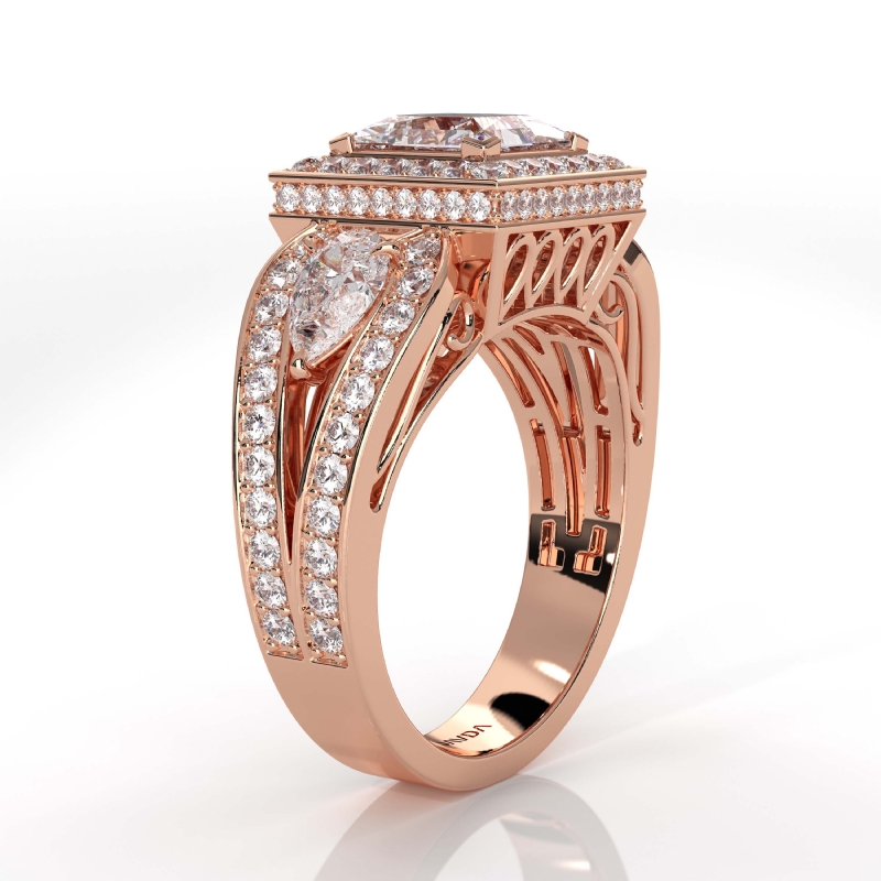  diamond Ring 14k Rose Gold