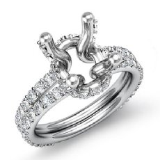 3/4Ct Diamond Semi mount Engagement Knot Style Ring 14K White Gold
