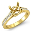 0.3Ct Classic Round Diamond Engagement Ring Setting 18k Yellow Gold Semi Mount - javda.com 