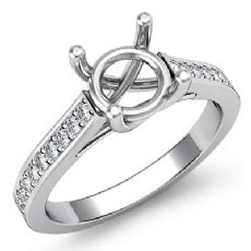 0.30 Ct Classic Round Diamond Engagement Ring Setting 14K White Gold Semi Mount