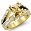 1.2Ct Antique Diamond Engagement Ring Pave Setting 14k Yellow Gold Semi Mount - javda.com 