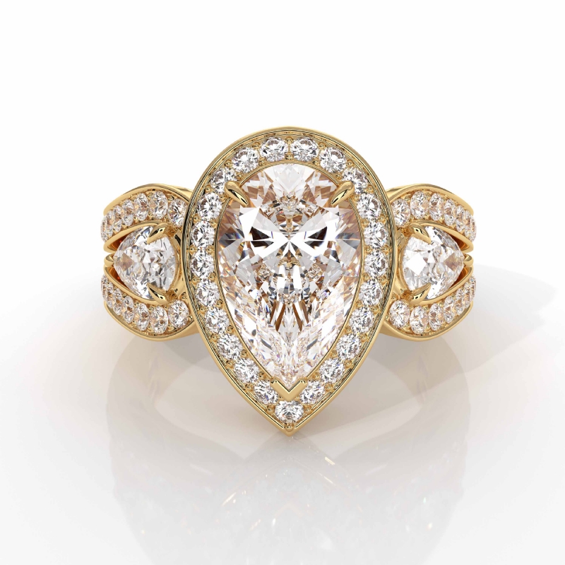  diamond Ring 14k Gold Yellow