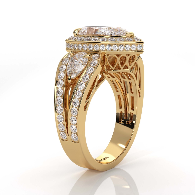  diamond Ring 14k Gold Yellow