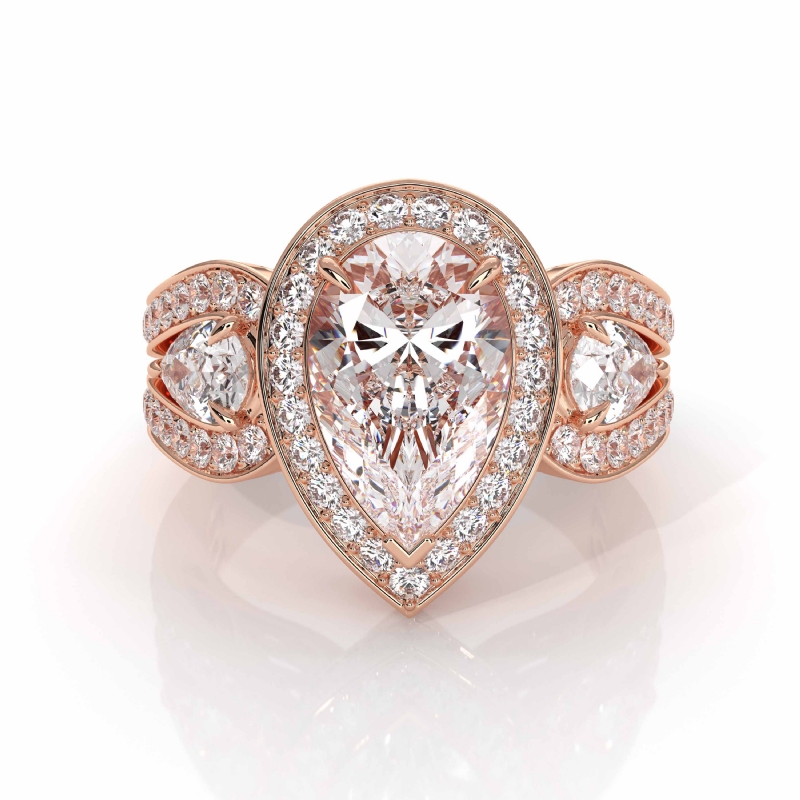  diamond Ring 14k Rose Gold