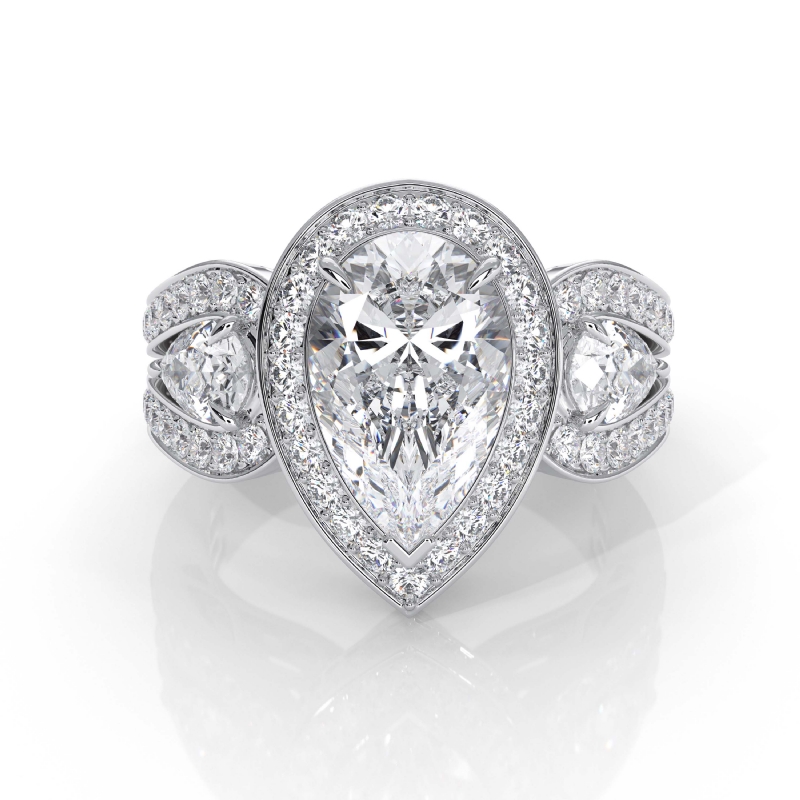  diamond Ring 14k Gold White