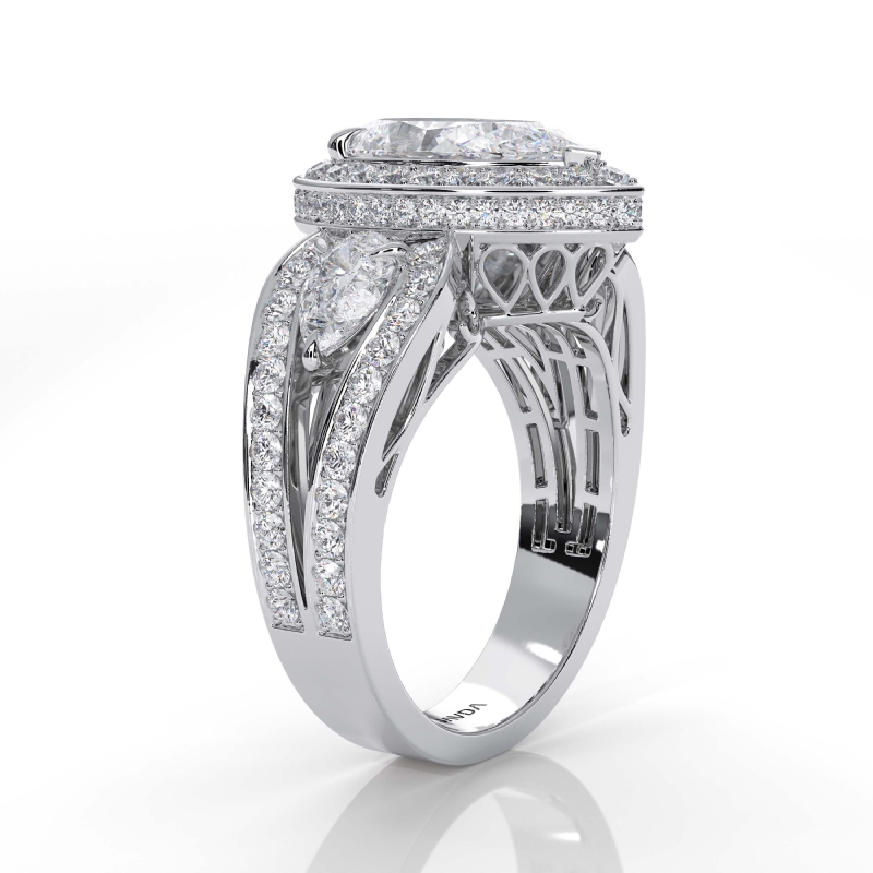  diamond Ring 14k Gold White