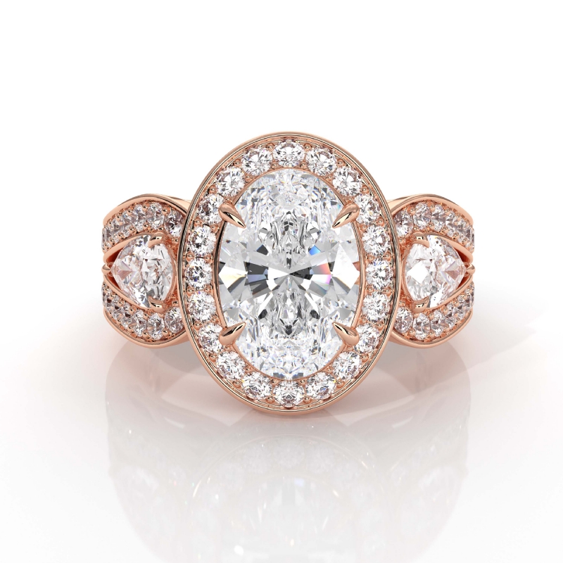  diamond Ring 14k Rose Gold