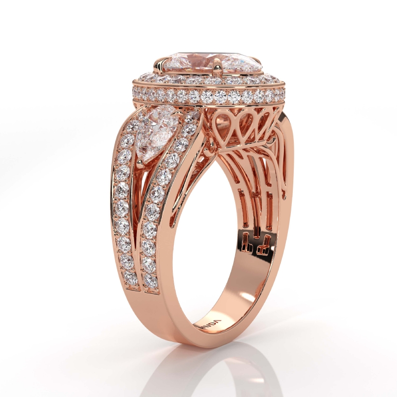  diamond Ring 14k Rose Gold